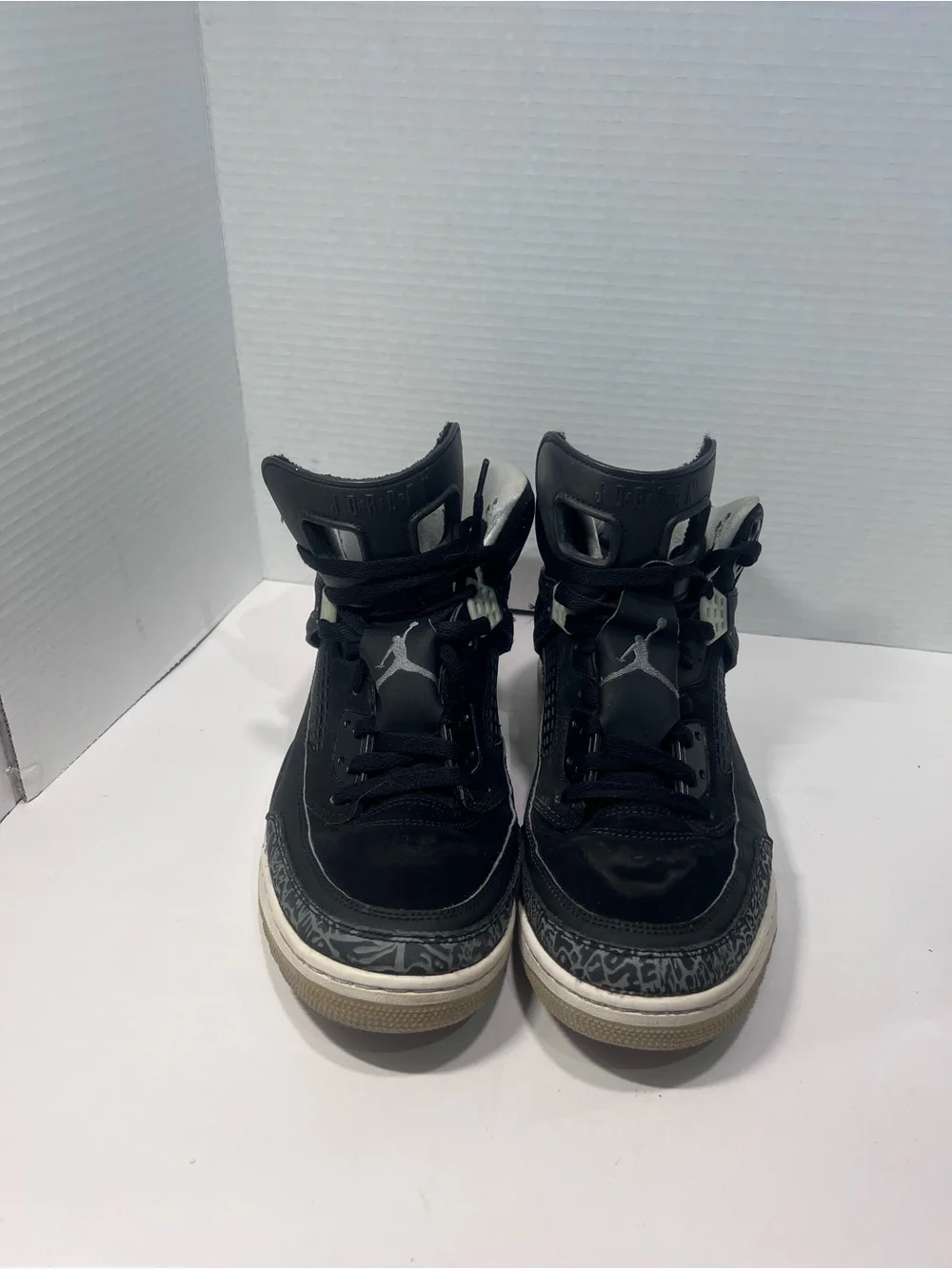 Jordan Men’s Black and Gray High-Top Sneakers